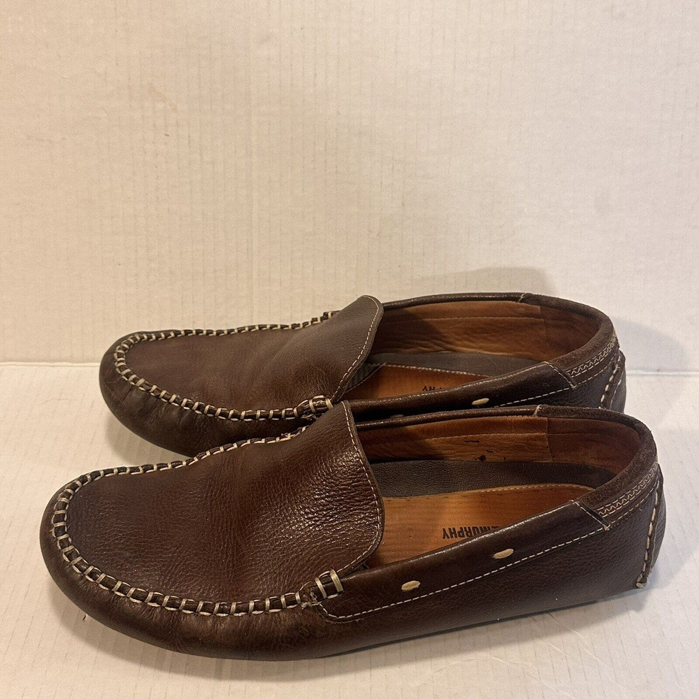 Johnston & Murphy Flex Driving Moc Loafers Brown Leather 25-0940 Men's 8.5M
